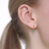 Gemstone Mini Huggie Earrings