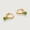 Gemstone Mini Huggie Earrings