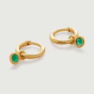 Gemstone Mini Huggie Earrings