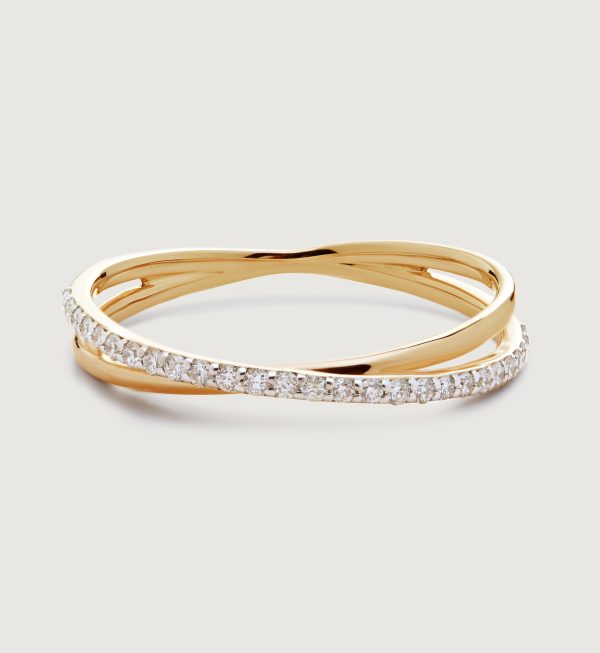Diamond Crossover Ring
