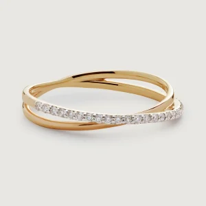 Diamond Crossover Ring