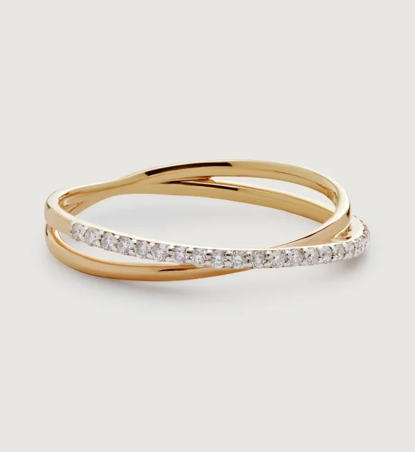 Diamond Crossover Ring