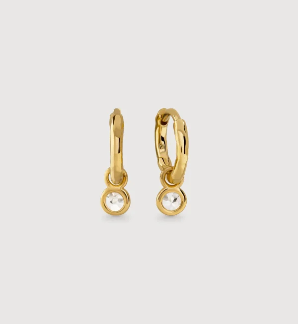 Gemstone Mini Huggie Earrings