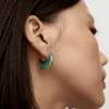Kate Young Reversible Gemstone Hoop Earrings