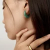 Kate Young Reversible Gemstone Hoop Earrings