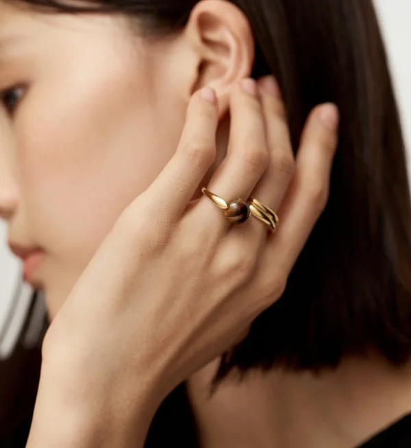 Kate Young Round Gemstone Ring