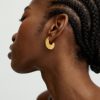 Kate Young Reversible Gemstone Hoop Earrings
