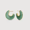 Kate Young Reversible Gemstone Hoop Earrings