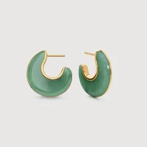 Kate Young Reversible Gemstone Hoop Earrings