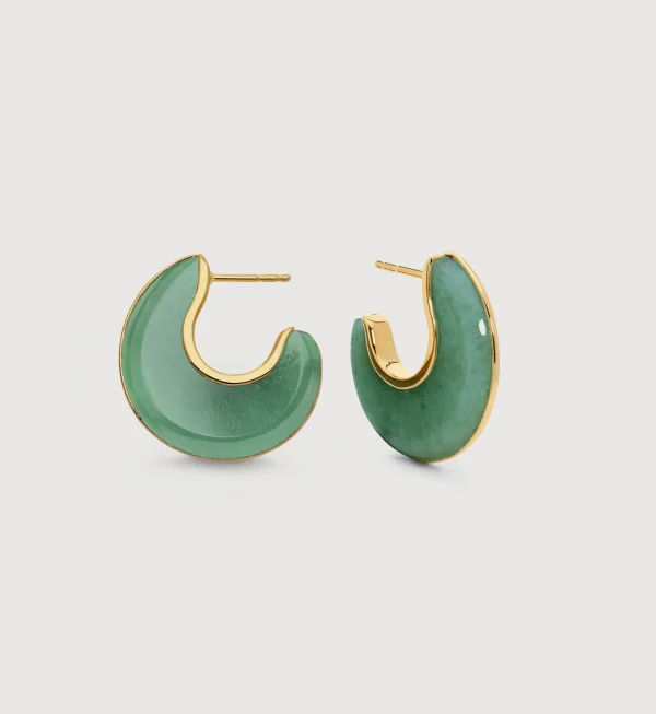Kate Young Reversible Gemstone Hoop Earrings