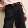 Black Belted Wide Leg Tailored Trousers Black Belted Wide Leg Tailored Trousers