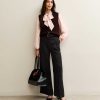 Black Belted Wide Leg Tailored Trousers Black Belted Wide Leg Tailored Trousers