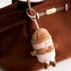Brown Coffee Cup Plush Bag Charm