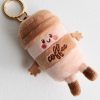 Brown Coffee Cup Plush Bag Charm
