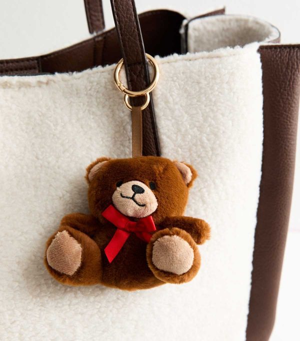 Brown Teddy Bear Plush Bag Charm