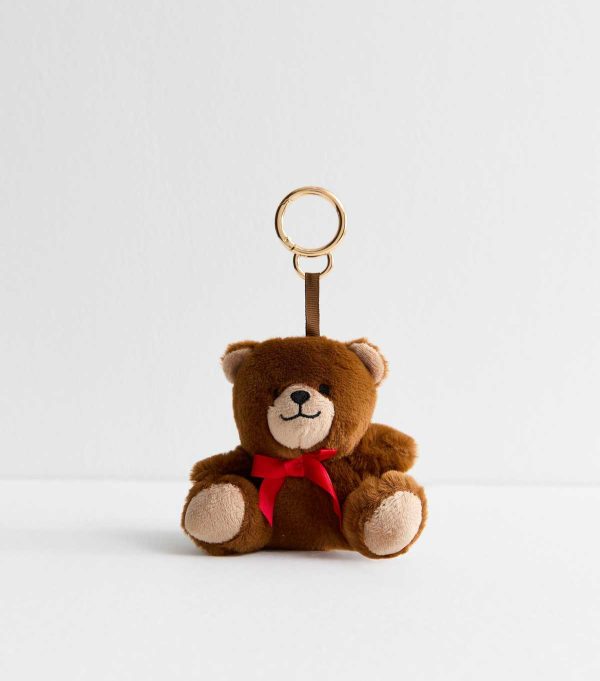 Brown Teddy Bear Plush Bag Charm
