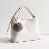 Grey Fluffy Pom Pom Bag Charm