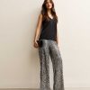 Gunmetal Sequin Soft Touch Wide Leg Trousers