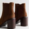 Tan Faux Suede Chelsea Ankle Boots
